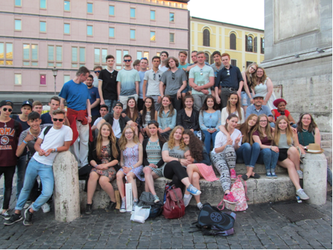 Gruppenbild Jahrgangsfahrt Rom 2016